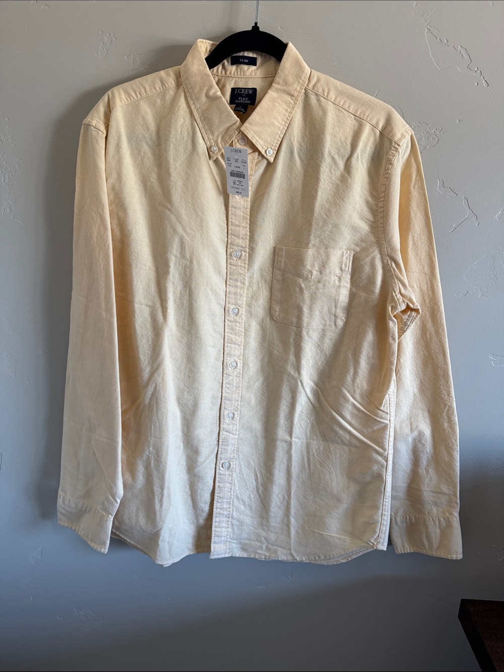 J. Crew yellow oxford button down